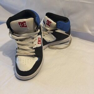 NEW Men's DC Shoes Cure High Top Blue And Black‎ Size 10.5